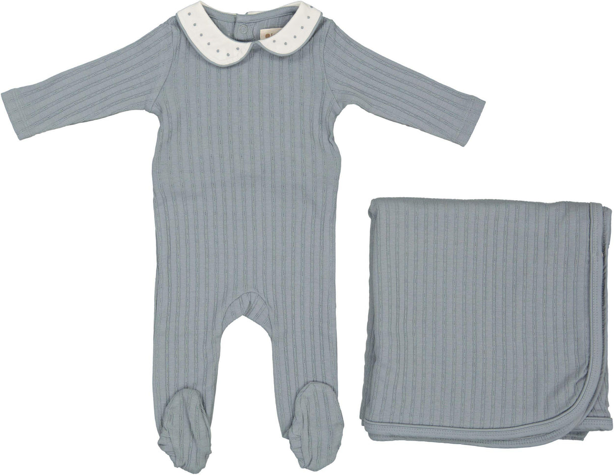 Looms by Ely's & Co. Baby Boys Cotton Stretchie & Blanket Gift Box Set - LSS25-0073