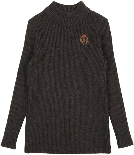 Analogie by Lil Legs Shabbos Collection Boys Girls Ribbed Crest Knit Mockneck Turtleneck