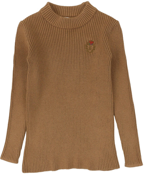 Analogie by Lil Legs Shabbos Collection Boys Girls Ribbed Crest Knit Mockneck Turtleneck