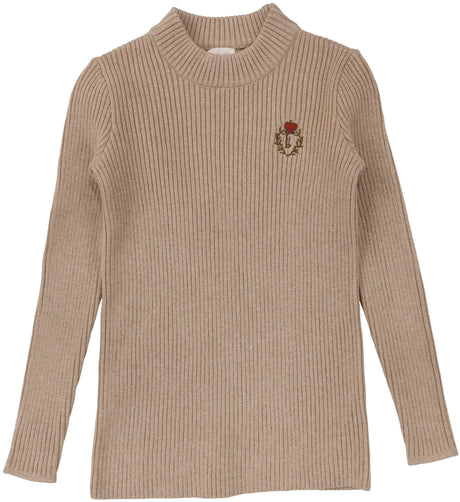 Analogie by Lil Legs Shabbos Collection Boys Girls Ribbed Crest Knit Mockneck Turtleneck