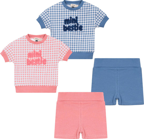 MOCHA Baby Boys Girls Checked Mini Bestie Outfit - SB5CP7104S