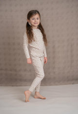 Little Fragile Boys Girls Floral/Splatter Ribbed Cotton Pajamas - SB5CP7106E