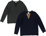 Analogie by Lil Legs Shabbos Collection Boys Contrast Placket Sweater