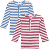 Pinky Promise Girls Teens Striped Rib Henley 3/4 Sleeve T-shirt - SB5CY2545