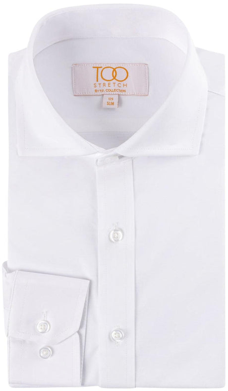 T.O. Collection Boys TOO Stretch White Long Sleeve Dress Shirt