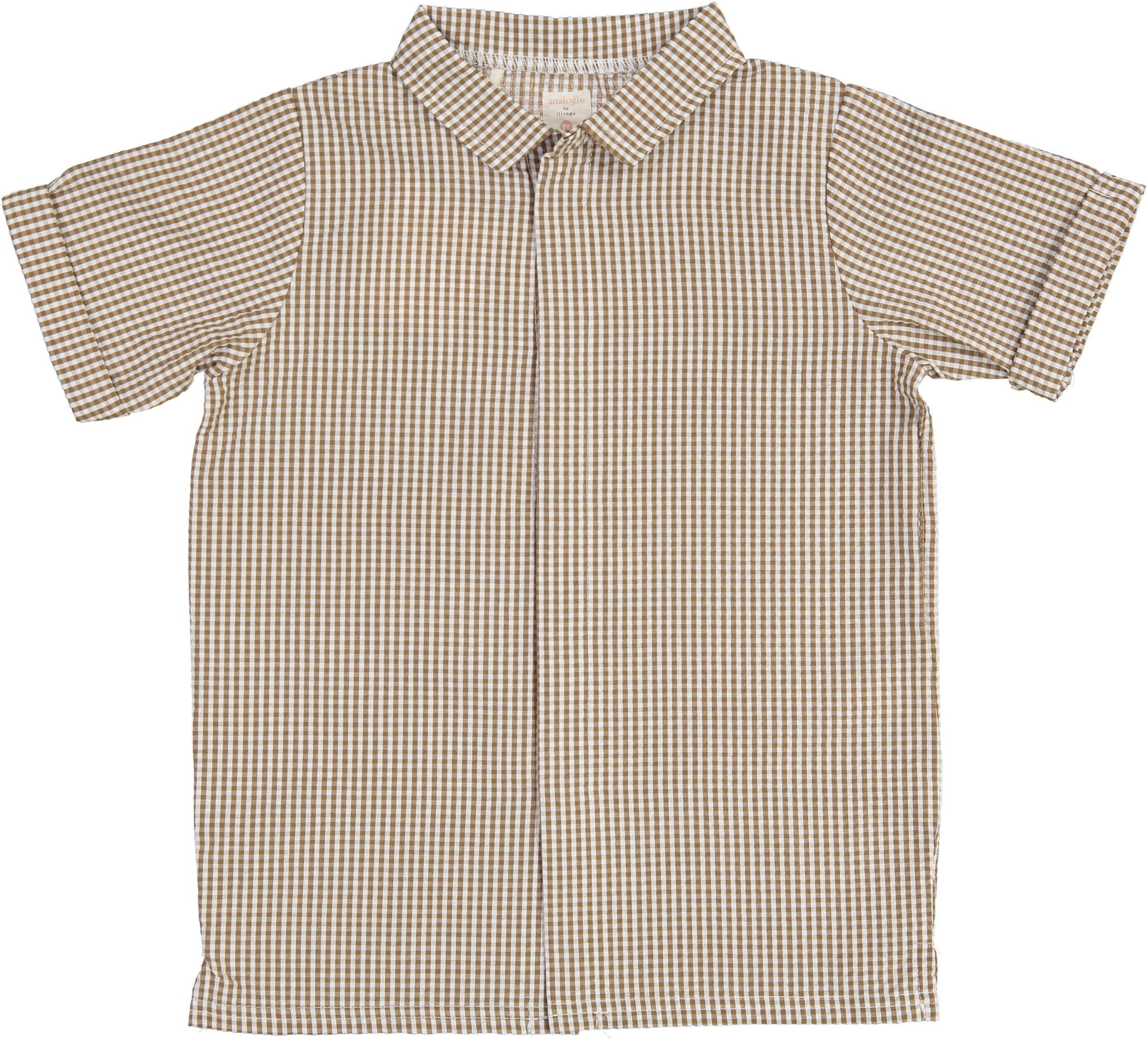 Analogie by Lil Legs Shabbos Gingham Collection Boys Short Sleeve