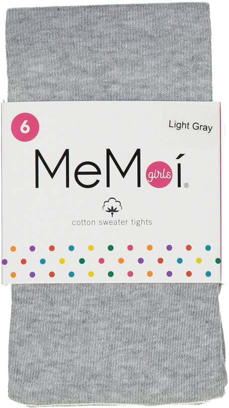 Memoi Girls Solid Flat Knit Cotton Sweater Tights - MK-301