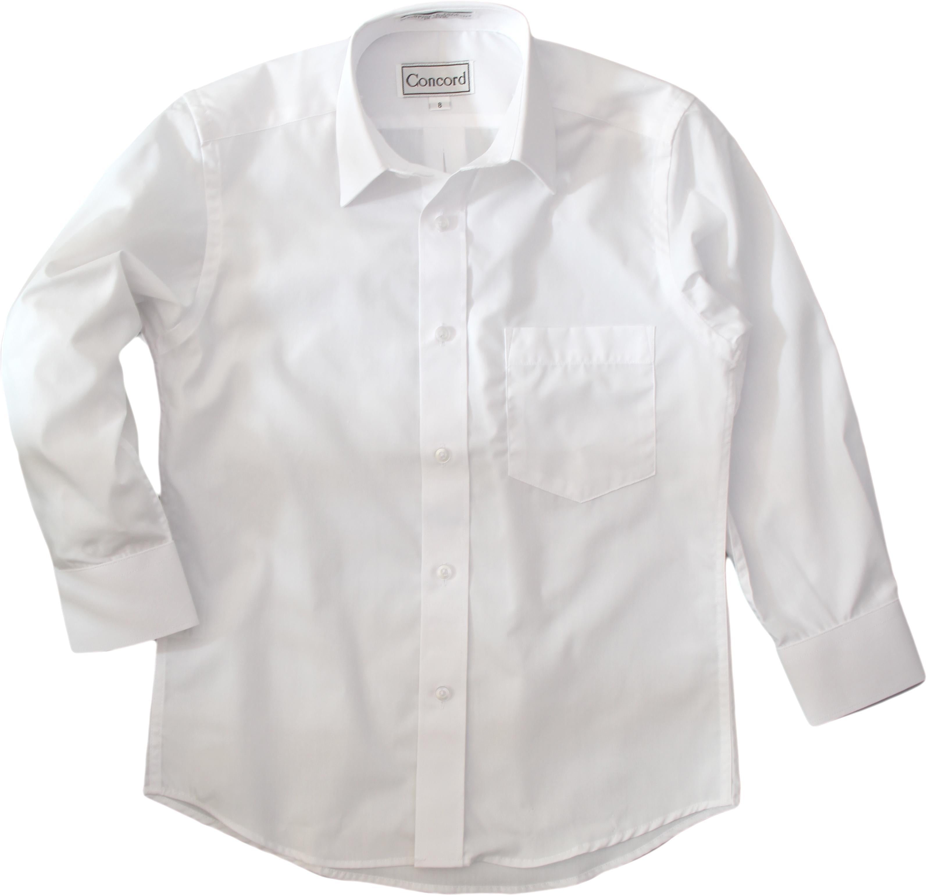 Concord Mens Long Sleeve White Dress Shirt ShirtStop