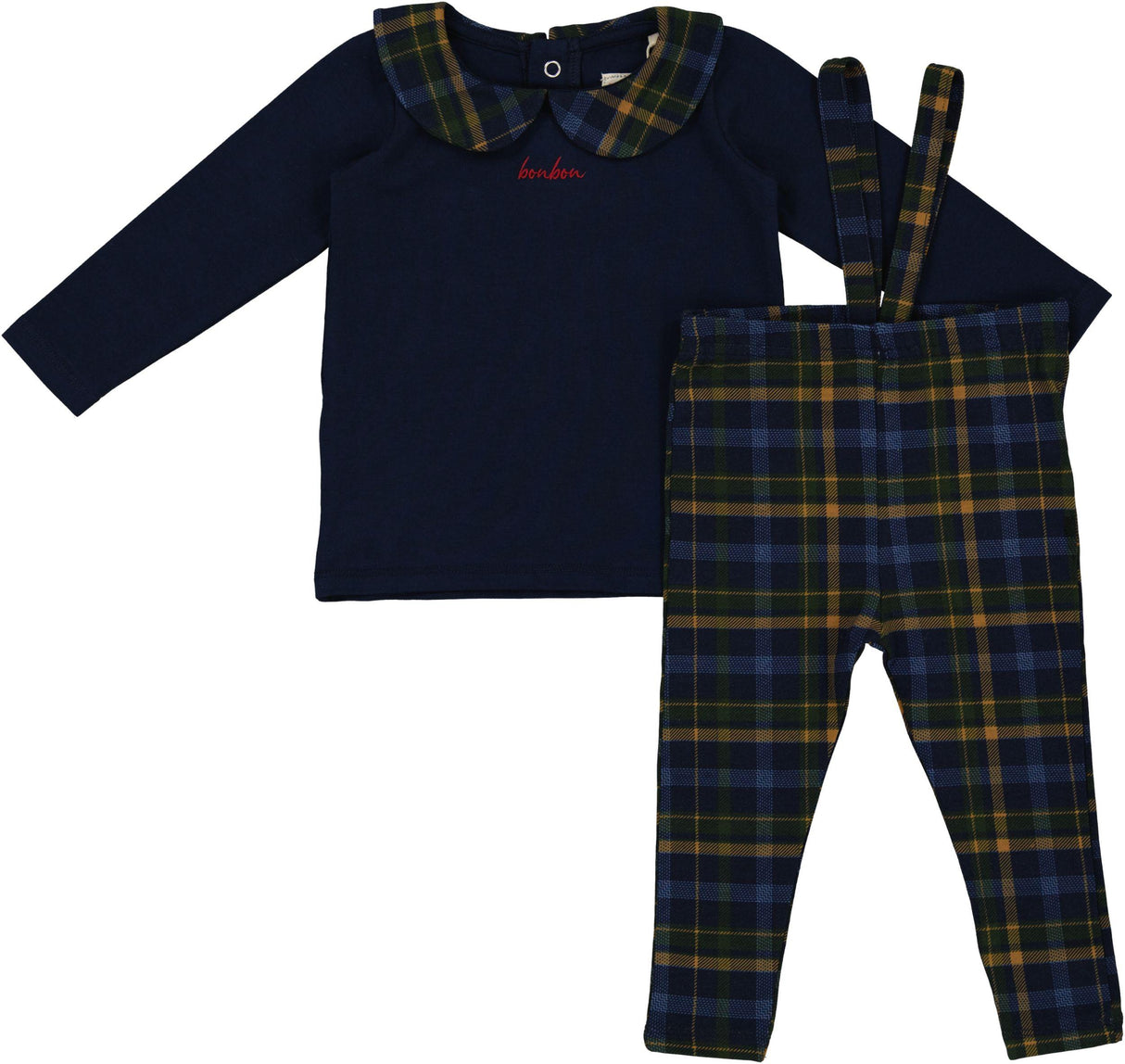 Analogie by Lil Legs Plaid Collection Baby Toddler Girls Set Outfit