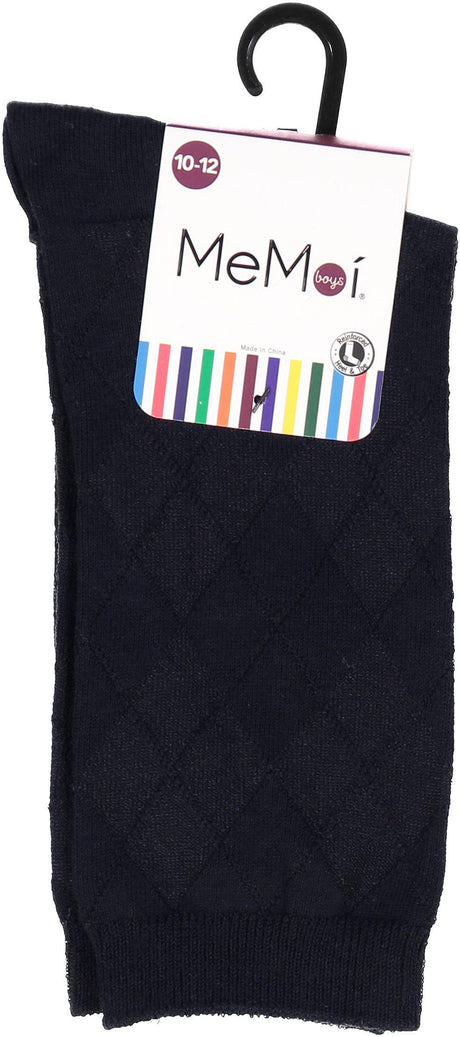 Memoi Boys All Over Argyle Dress Socks - MK-143