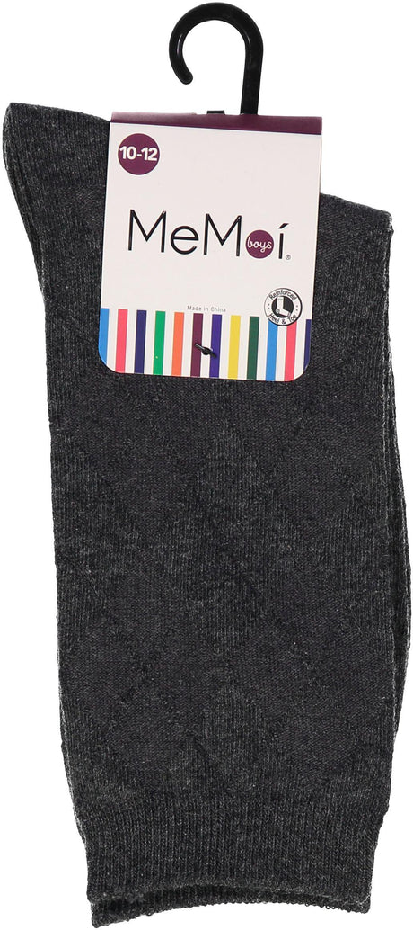 Memoi Boys All Over Argyle Dress Socks - MK-143