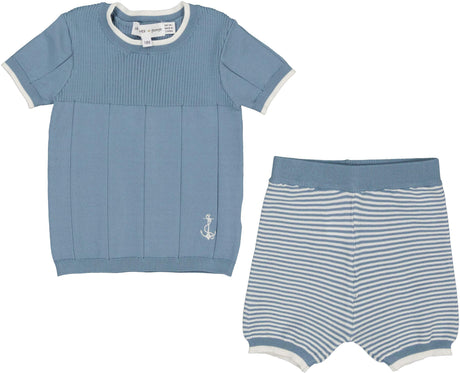 Charlotte & George Baby Boys Anchor Knit Outfit - SB5CP7148EB