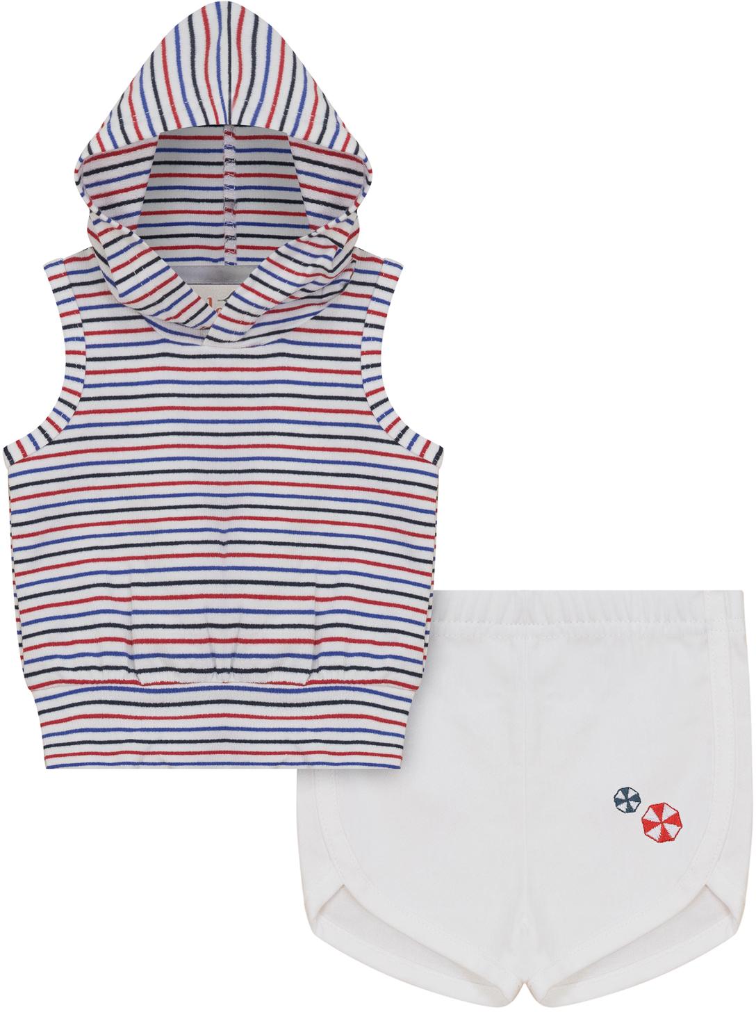 Bondoux Bebe Baby Boys Striped Umbrella Outfit - S25-238TPB