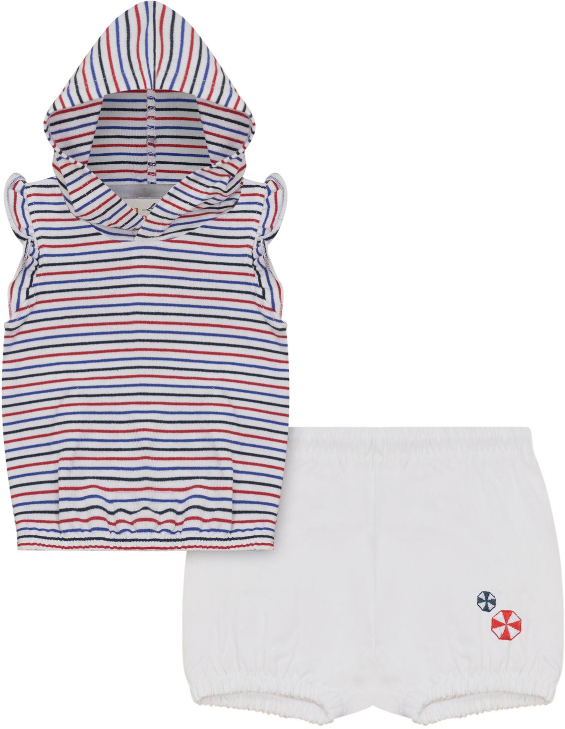 Bondoux Bebe Baby Girls Striped Umbrella Outfit - S25-238TPG