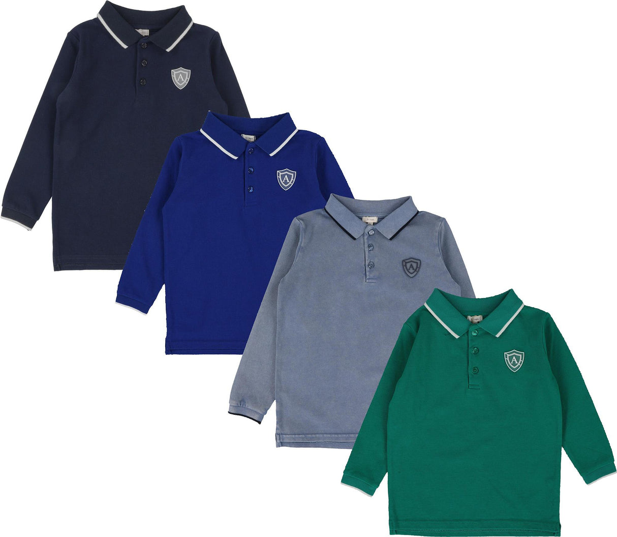 Lil Legs Boys Logo Long Sleeve Polo Shirt - PLPL