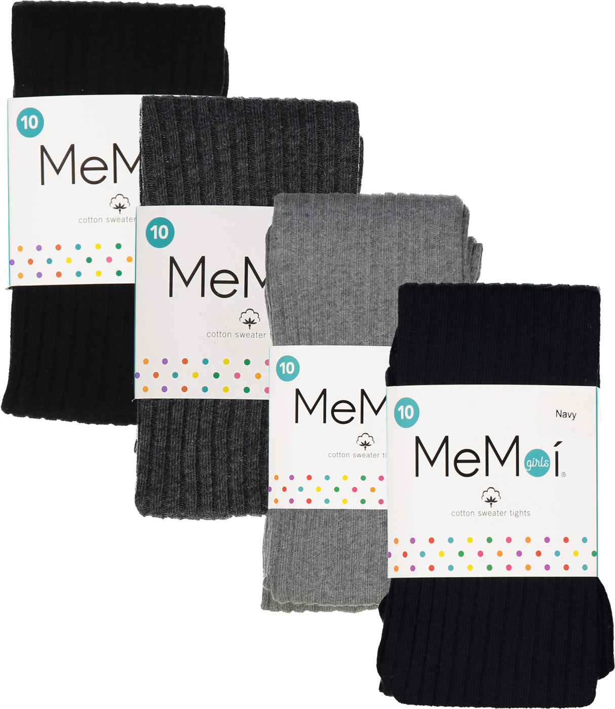 Memoi Girls Cotton Ribbed Sweater Tights - MK-302