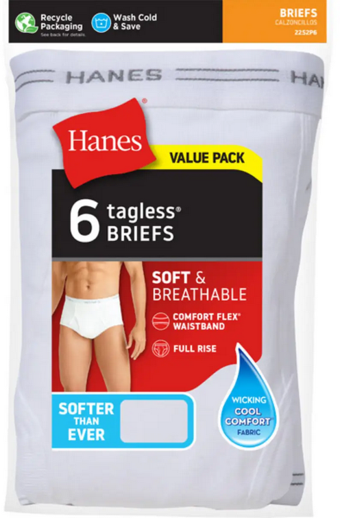 Hanes, Intimates & Sleepwear, Hanes Womens Cotton Tagless White Bikinis  6pack