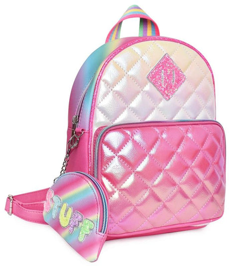 OMG Metallic Quilted Mini Backpack & Coin Purse Set - OMG-MBC10
