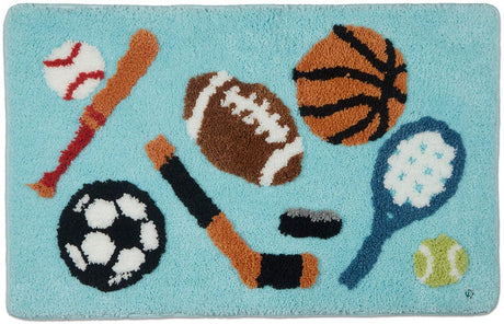 Memoi Boys Ultra-Plush Sports-Themed Bedside Camp Mat - MAC-018