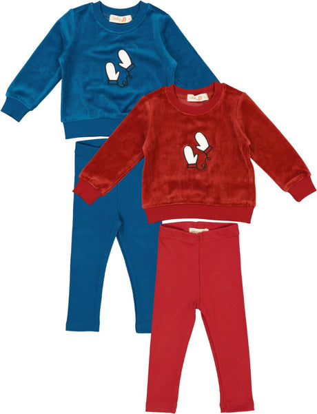 Glory Baby Boys Girls Velour Mittens Outfit - GW6372/6373