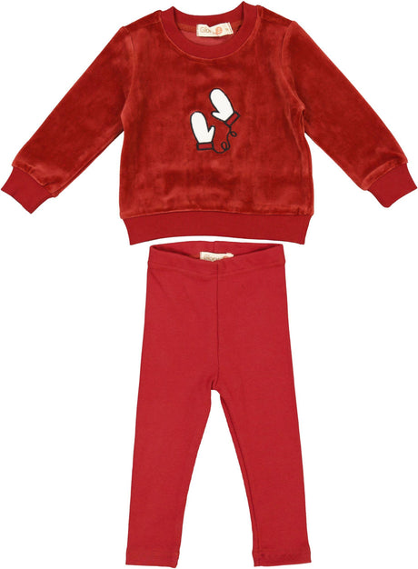 Glory Baby Boys Girls Velour Mittens Outfit - GW6372/6373