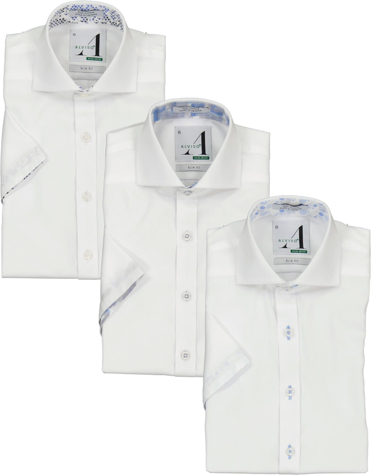 Alviso Boys Short Sleeve Dress Shirt with Contrast - Spring 2025