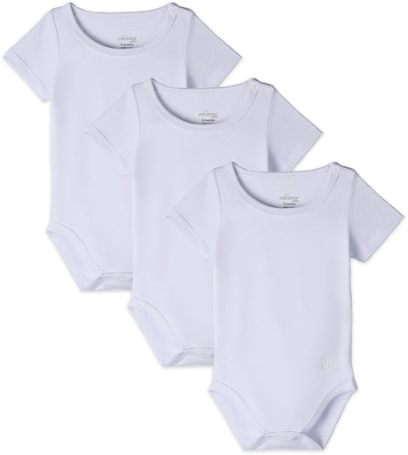 Memoi Baby Boys Girls Short Sleeve Bodysuit 3 Pack - MKU2004