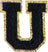 Letter U - Black