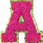 Letter A - Hot Pink