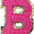 Letter B - Hot Pink