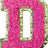 Letter D - Hot Pink