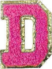 Letter D - Hot Pink