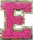 Letter E - Hot Pink