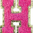 Letter H - Hot Pink