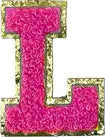 Letter L - Hot Pink