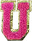 Letter U - Hot Pink