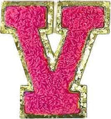 Letter V - Hot Pink