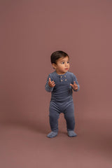 Whipped Cocoa Baby Boys Girls Velour Stretchie - WB4CY2402