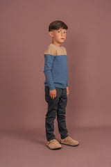 Apricot Boys Grid Knit Sweater - WB4CY2490BS