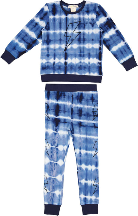 Teela Boys Girls Lightning Bolt Cotton Pajamas - 20-500