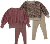 Analogie by Lil Legs Velour Collection Baby Toddler Girls Set Outfit