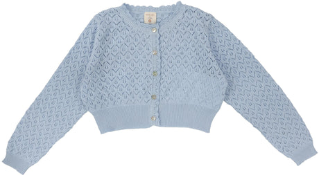 Analogie by Lil Legs Shabbos Knit Collection Girls Pointelle Cardigan - KCPC