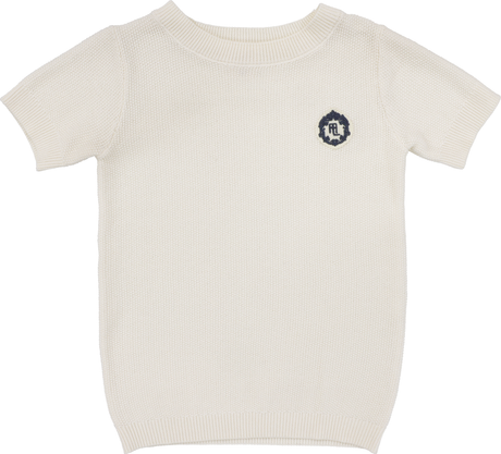 Analogie by Lil Legs Shabbos Knit Collection Boys Crewneck Short Sleeve Sweater - KCCSS