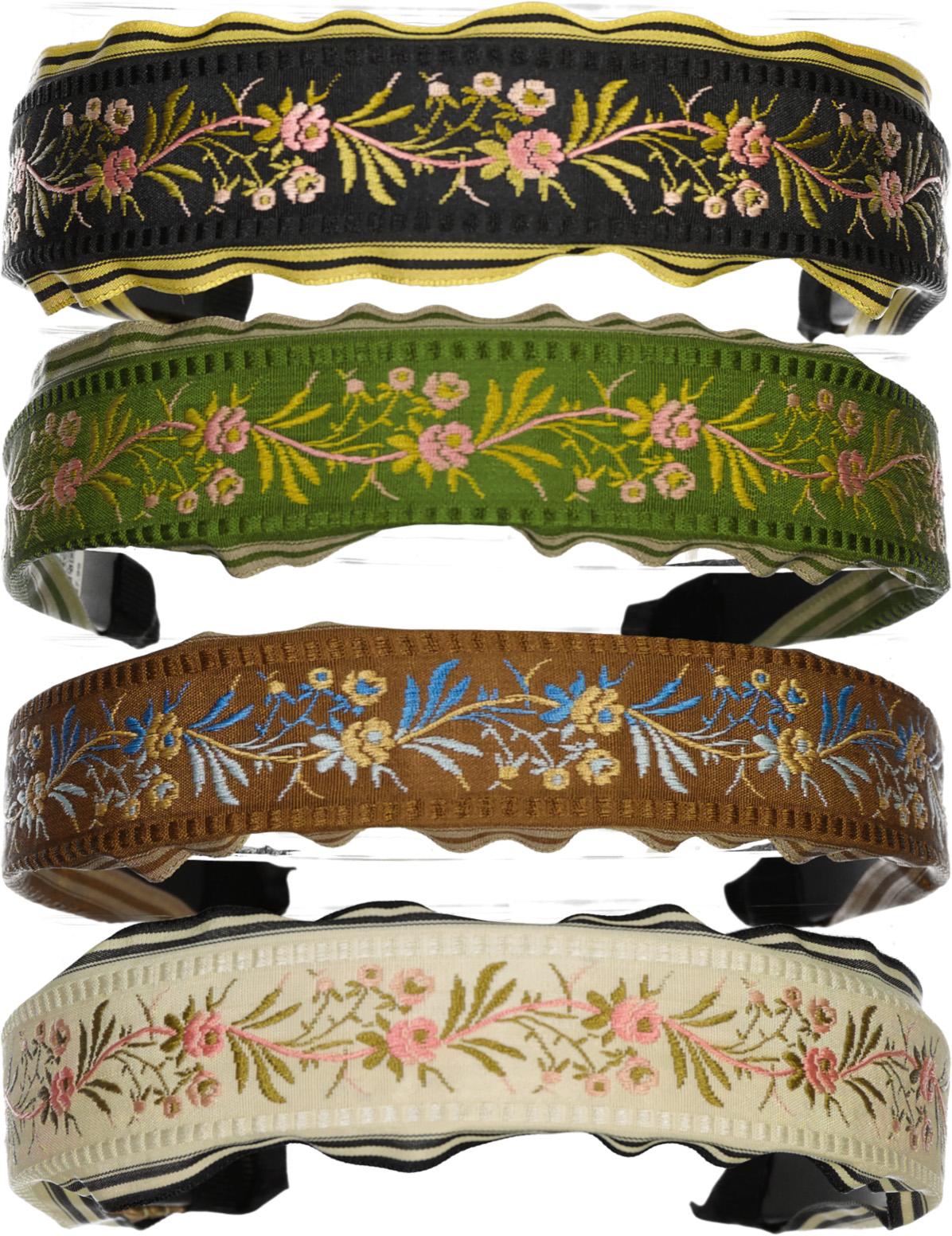 Keshet Girls Wide Embroidered Headband - HB2403