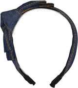 Keshet Girls Denim Bow Headband - HB2408