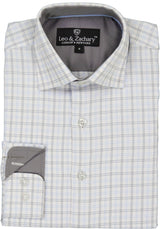 Leo & Zachary Boys Graph Long Sleeve Dress Shirt - 50017