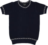 Leo & Zachary Boys Textured Short Sleeve Sweater - Craig