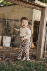 Apricot Baby Boys Diamond Knit Outfit - WB4CY2432BB