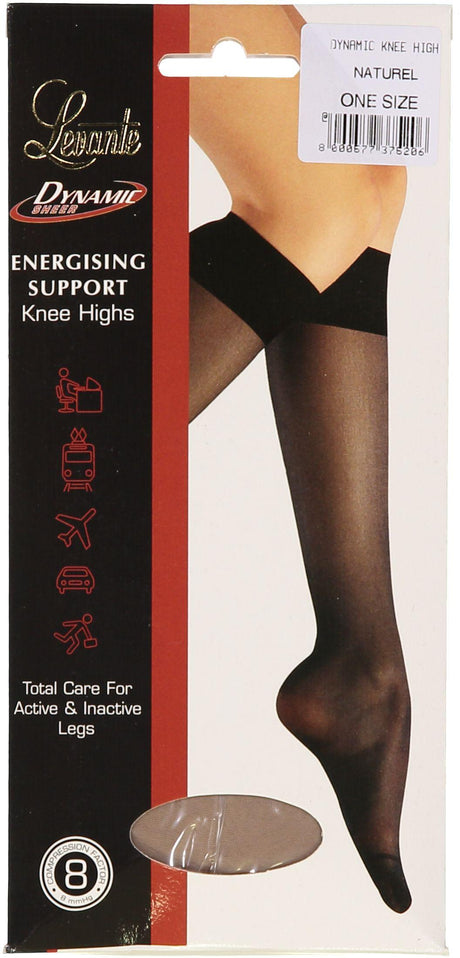 Levante Womens Dynamic Energizing Sheer Support 30 Denier Knee Highs