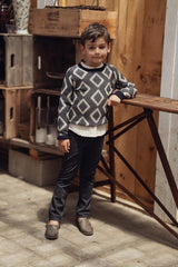 Apricot Boys Diamond Knit Sweater - WB4CY2432BS